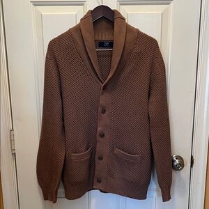 J. Crew Men's / Women’s Brown Shawl Collar Cardigan Large